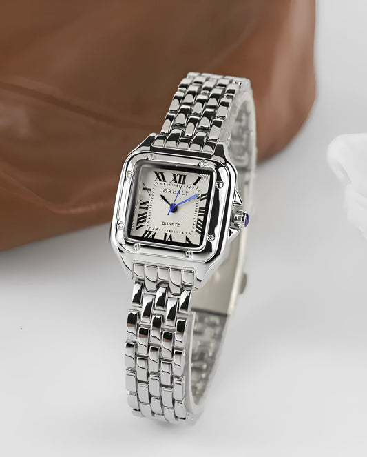 Luksusklokke i rustfritt stål